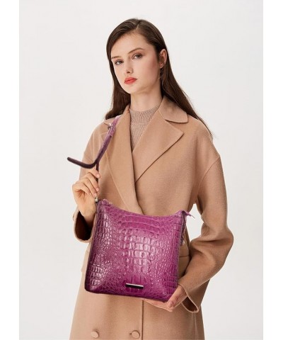 Shoulder Crocodile Handbags for Women trendy Ladies Shoulder Bag Vegan Embossed Pattern Leather Crossbody Purse Dragon Fruit ...