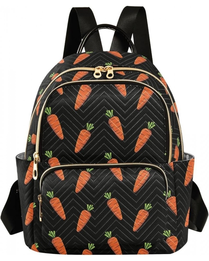 Carrot Black Women's Backpack Purse Causal Daypack Work Travel College Business Trip Bag Shoulder Bag Medium $21.23 Backpacks