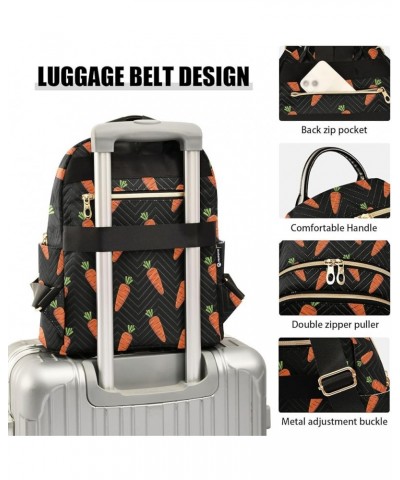 Carrot Black Women's Backpack Purse Causal Daypack Work Travel College Business Trip Bag Shoulder Bag Medium $21.23 Backpacks