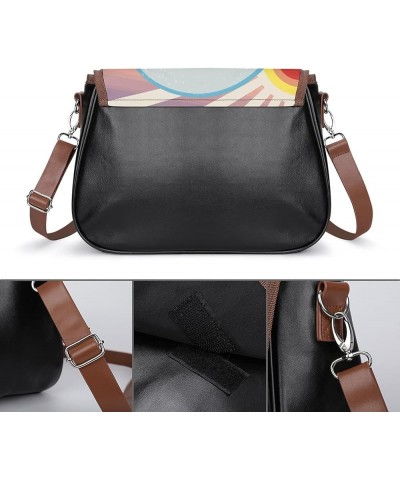 Printed Crossbody Bags Women City Leather Shoulder Bag Satchel Hobo Bags Trendy Red Gift Box Cat Color5 $25.00 Crossbody Bags