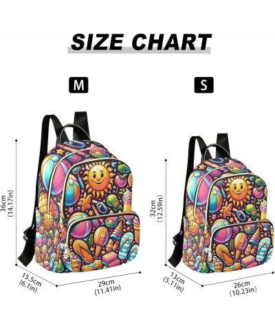 Summer Various Food Fashion Backpack Purse for Women, Casual Daypacks, Ladies Gift for Traveling Hiking Multicolor Small $14....