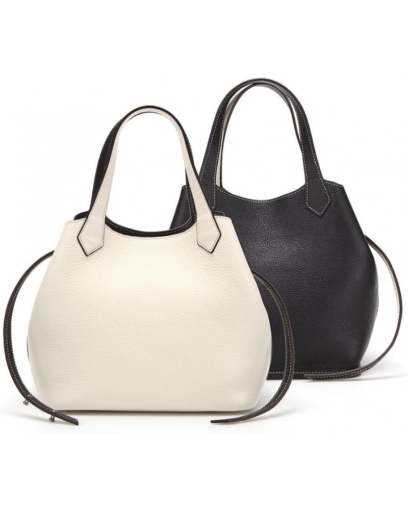 Women's A-Bag Plus (REVERSIBLE) Ivory-Black, Small $28.80 Handbags